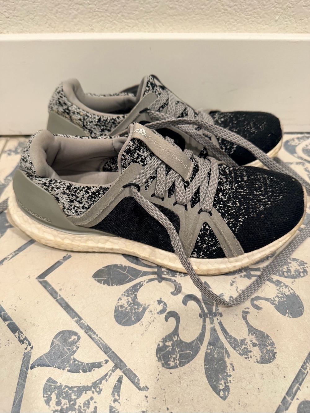 Adidas by Stella McCartney Black and Gray Knit Women’s Sneakers